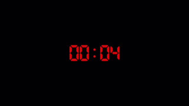 Ten seconds countdown timer animation from 10 to 0 second on transparent background 10 second countdown timer, in 4k with alpha channel