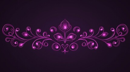Ornate purple floral design