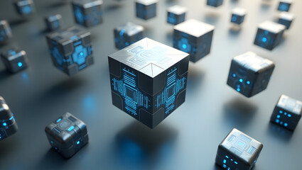 Global computer network concept showing electronic circuit components and hardware connections