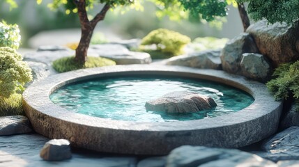 fountain in the garden