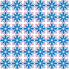Abstract Seamless Floral Ornament with Ethnic Motif in Vintage Style, Seamless Floral Texture for Backgrounds and Graphic Design Projects