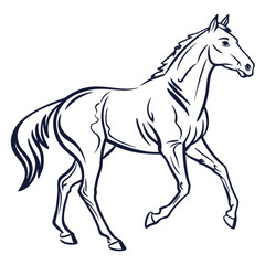 Obraz premium vector illustration of a horse