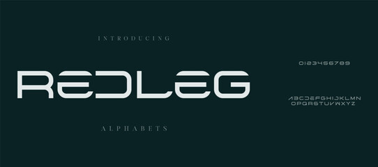 Obraz premium Elegant awesome alphabet letters font and number. unique serif font.