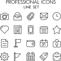 Business and web icon sets: vector symbols for internet, office, and communication