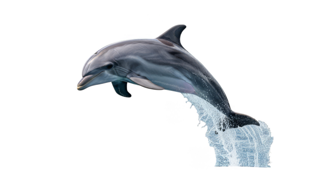 Leaping dolphin splash Graceful ocean creature