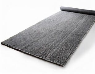 modern gray rectangular carpet front view rug on white background cut out home decor contemporary loft style