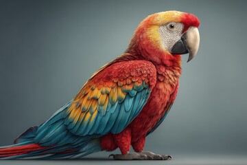Obraz premium Scarlet Macaw Isolated Portrait