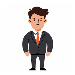 Obraz premium success leader business professional with super flat illustration