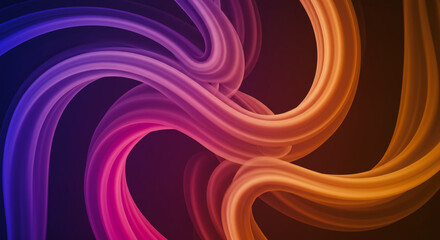 Obraz premium Abstract swirling ribbons of vibrant color, creating a dynamic and artistic design.