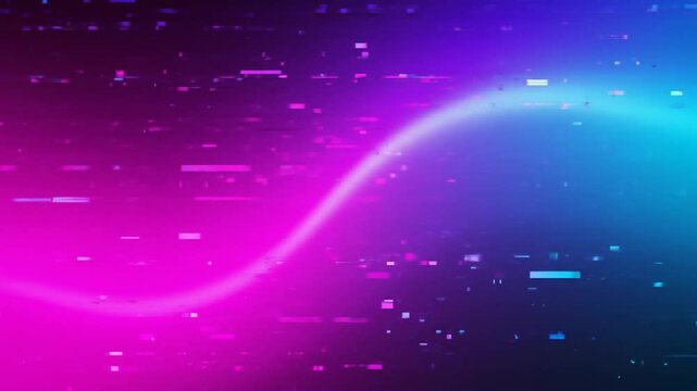 A fluid blue wave flows over a softly lit digital backdrop