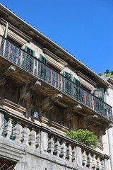 old balcony in Kotor, Montenegro