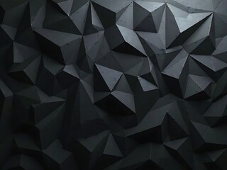 Abstract dark backdrop presents a geometric design and low poly surface, perfect for moody backgrounds and modern textures.