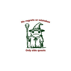 Fototapeta premium no regrets or mistakes only side quests