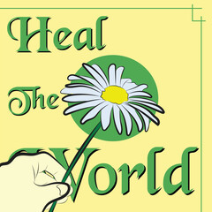 Global Healing Concept with Flower