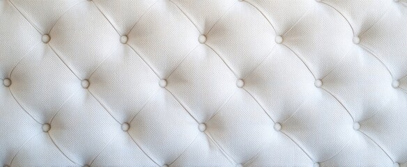 The elegant white tufted upholstery background for stylish interior design.