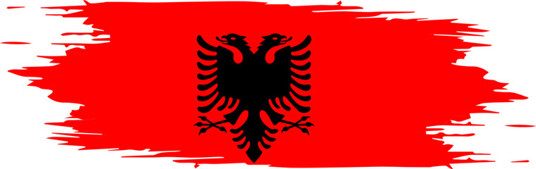 Albania Map with National Flag Design | Country Silhouette Vector
