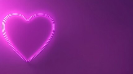 Neon heart graphic on a gradient background (1)