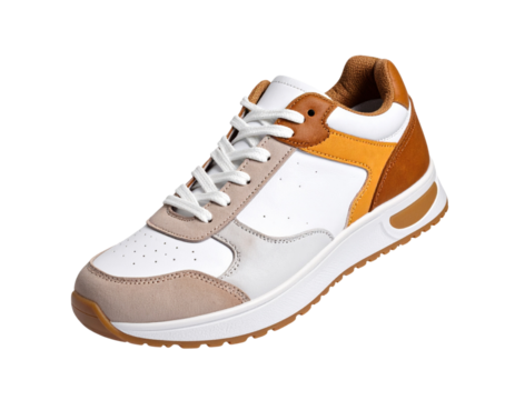 Retro High-Top Sneakers – 3D Angled View Isolated