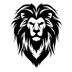 Fototapeta premium lion head silhouette vector
