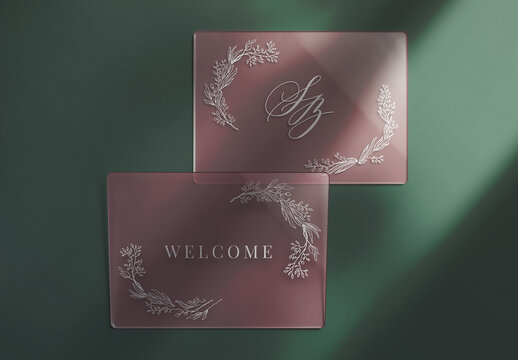 7x5in Transparent Acrylic Sheet Mockup