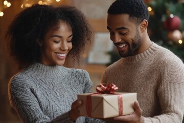 New tenant receiving a flat key from a realtor agent, marking the beginning of their new home journey, Generative AI
