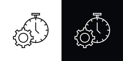 Productivity icon line for web, mobile and infographics.