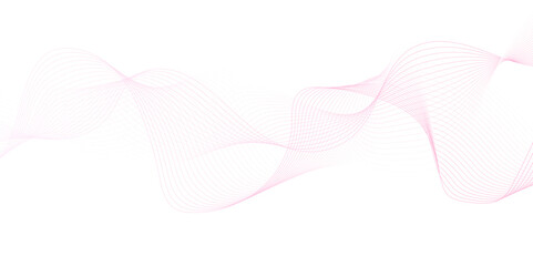 pink wave curve lines banner background design. Abstract soft wave lines dynamic flowing pink light isolated background. Vector Illustration of the pink pattern of lines. Black stripes on white .