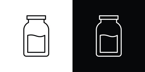 Jar icon line for web, mobile and infographics.