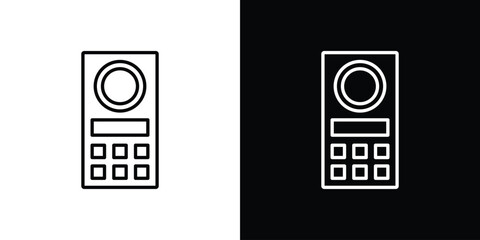 Intercom icon line for web, mobile and infographics.