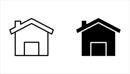 home icon set, vector illustration on white background.