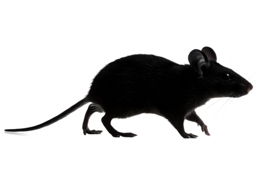 Black Rat or Mouse Animal Silhouette