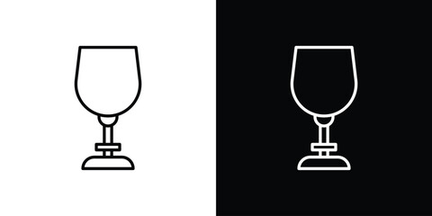 Goblet icon line for web, mobile and infographics.