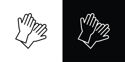 Gloves icon line for web, mobile and infographics.