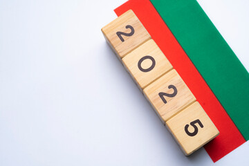 2025, Bulgaria, Bulgaria flag with date block, Concept, Important events for Bulgaria in the new...