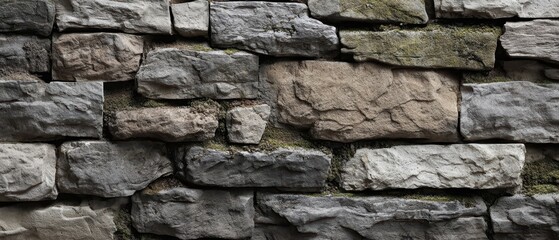 The textured stone wall displaying an array of natural colors and patterns.