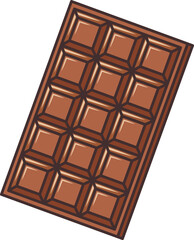 Isolated vector element. Illustration of a Chocolate Bar
