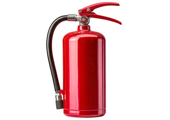 Obraz premium Red Fire Extinguisher on Transparent Background