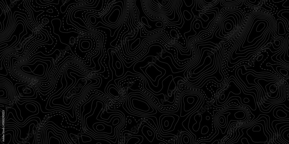 Aufkleber modern style topographic dotted pathways creates an abstract design element perfect for backgrounds and various creative contour lines small dashes  dark gray background design element.