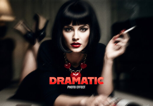 Dramatic Photo Effect Photoshop Template