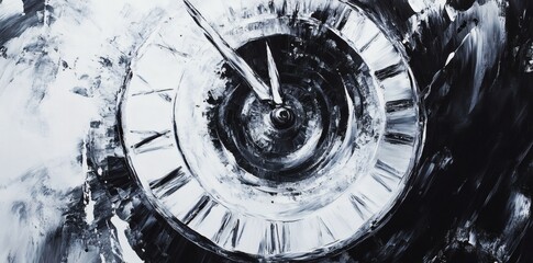 Clock with roman numerals showing the time