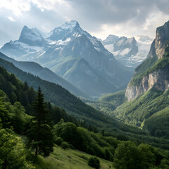 mountain landscape in the alps