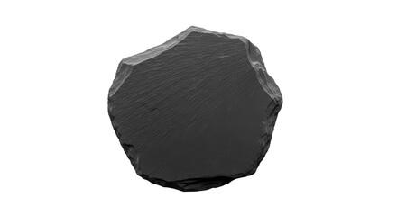 Textured shale slab levitates amid darkness