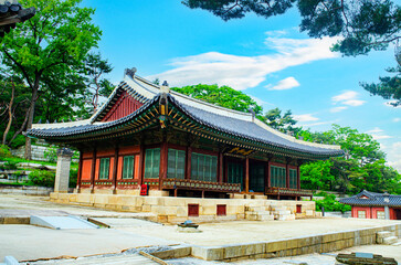 View at Changgyeonggung palace and garden on Seoul in South Korea