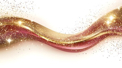 Gold and maroon wavy abstract background