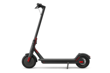 A sleek, modern electric scooter designed for urban commuting and convenient travel, featuring a durable frame and efficient wheels.