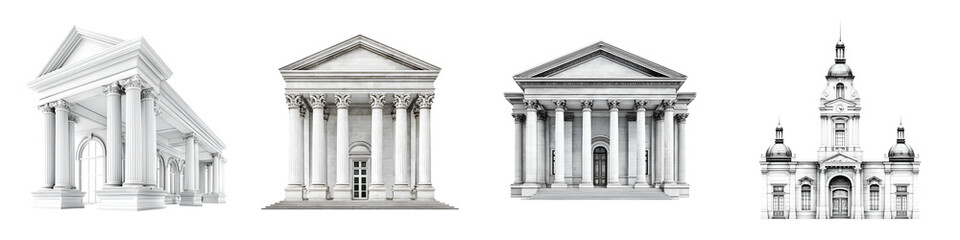 Naklejka premium Classical Architecture Collection: Columns and Building Facades