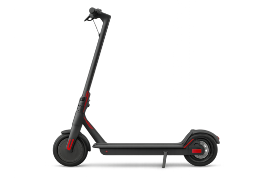 A sleek, modern electric scooter designed for urban commuting and convenient travel, featuring a durable frame and efficient wheels.