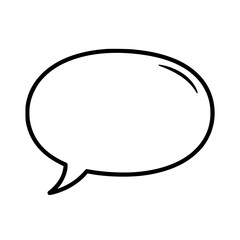 Fototapeta premium Speech Bubble Icon: A sleek speech bubble icon, the perfect graphic to represent dialogue, thoughts, and ideas. conveying a sense of conversation and communication.