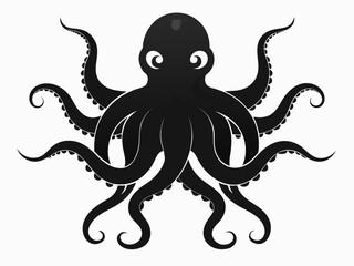 octopus silhouette, octopus  vector illustration