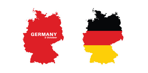 Set of isolated germany maps. germany flag overlaid with flag proportions. Maps and traveling around the world
